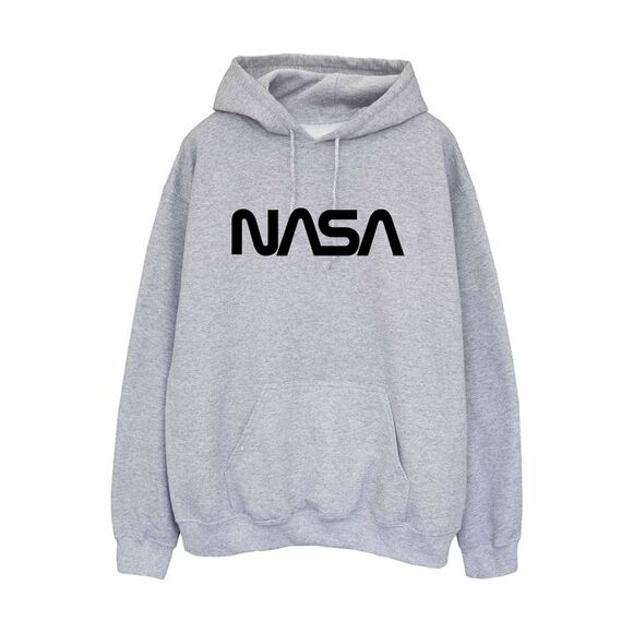 NASA Mens Modern Logo Hoodie / Sports Grey
